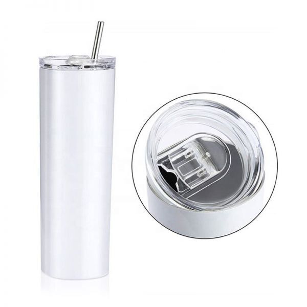 20z Stainless Steel Tumbler with Straw Thumbnail
